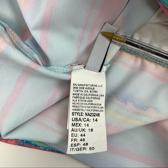 Nautica Tankini Racer Back Multi-Color Size 14 - Picture 9 of 10